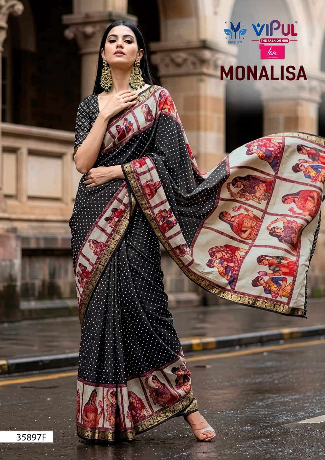Vipul Fashion Monalisa 35897 Colors Mul Cotton Saree