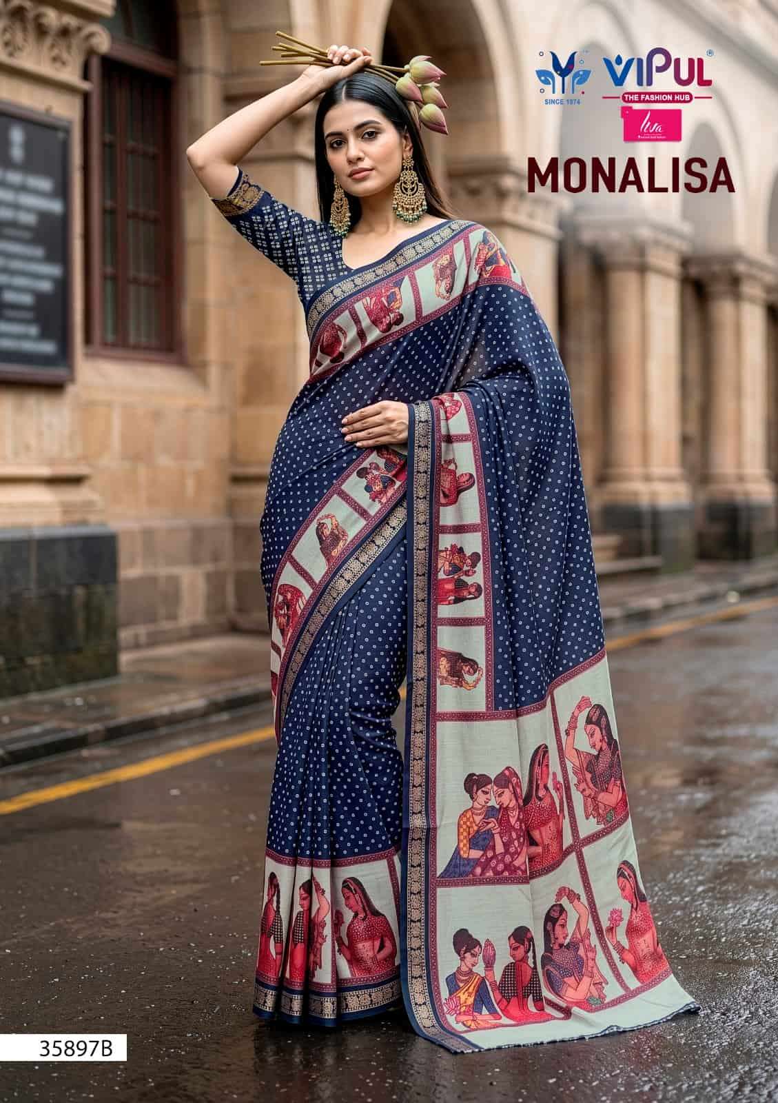 Vipul Fashion Monalisa 35897 Colors Mul Cotton Saree