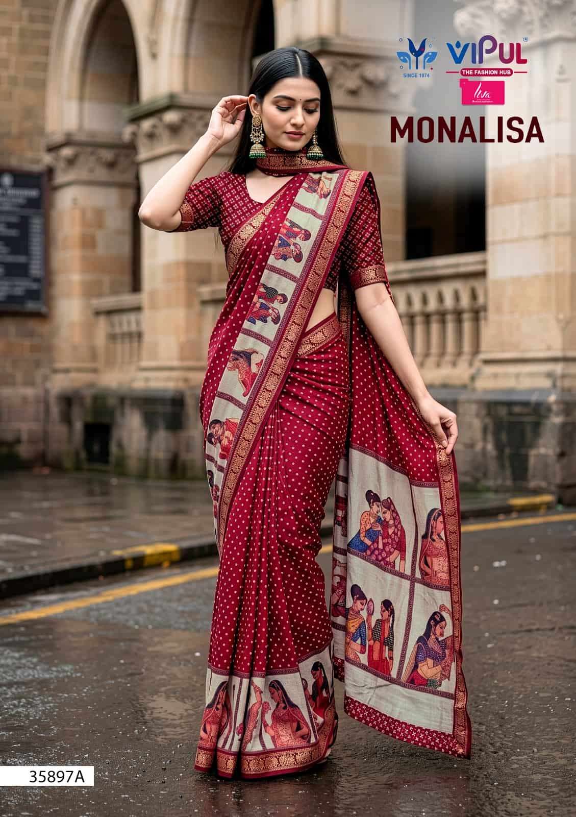 Vipul Fashion Monalisa 35897 Colors Mul Cotton Saree