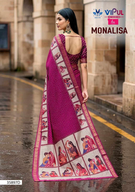 Vipul Fashion Monalisa 35897 Colors Mul Cotton Saree