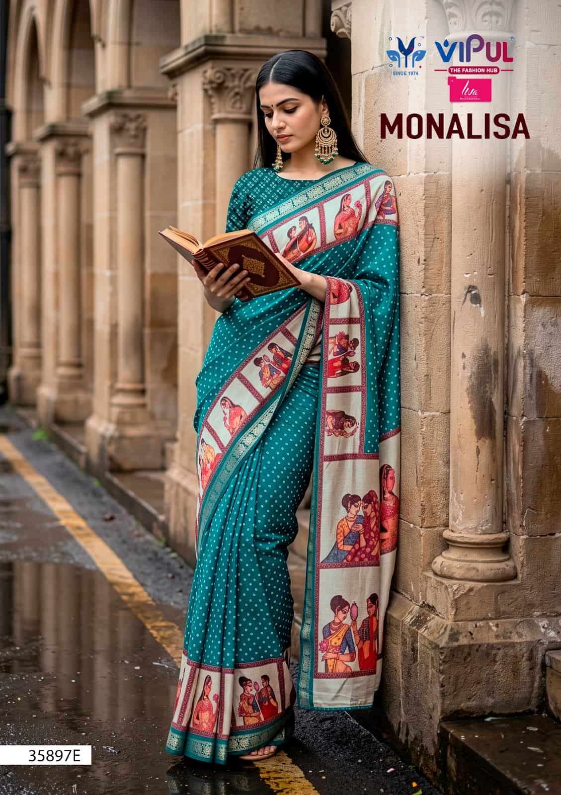 Vipul Fashion Monalisa 35897 Colors Mul Cotton Saree
