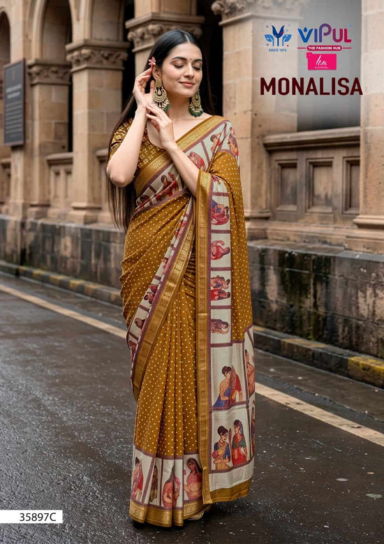Vipul Fashion Monalisa 35897 Colors Mul Cotton Saree