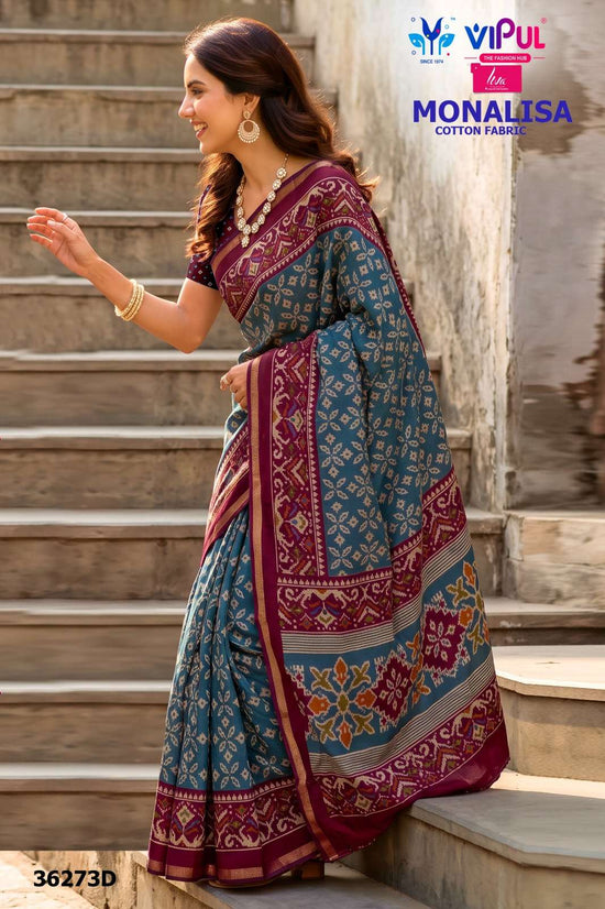 Vipul Monalisa 36273 Liva Mal Cotton Saree Wholesale