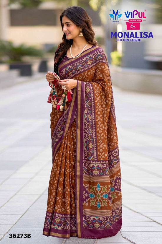 Vipul Monalisa 36273 Liva Mal Cotton Saree Wholesale