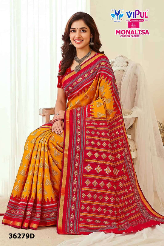 Vipul Fashion Monalisa 36279 Colors Liva Mal Cotton Saree