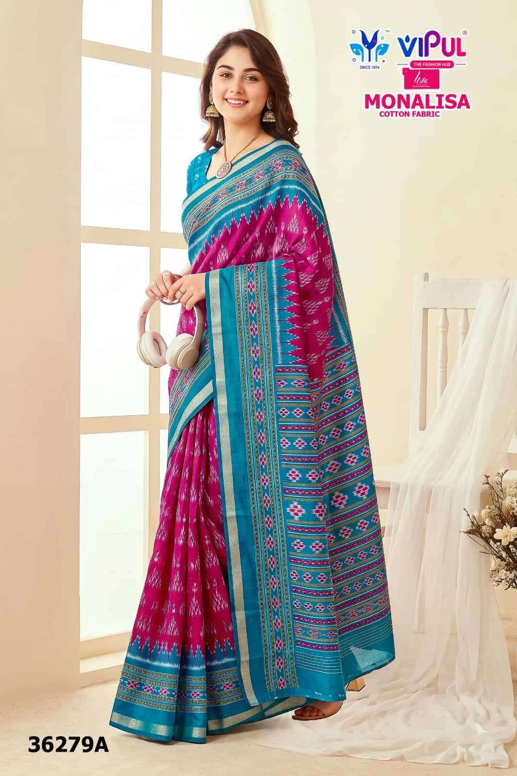 Vipul Fashion Monalisa 36279 Colors Liva Mal Cotton Saree