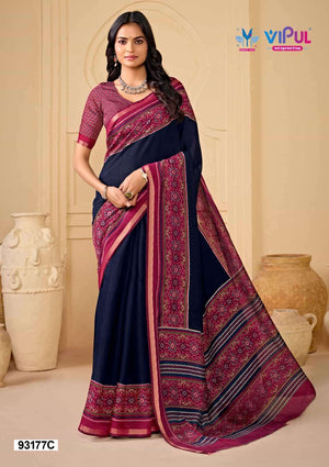 Vipul Fashion Monalisa 93177 Colors Pure Chanderi Saree