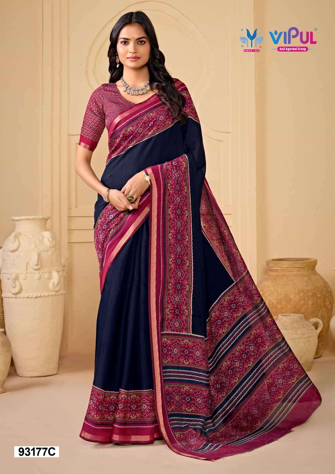 Vipul Fashion Monalisa 93177 Colors Pure Chanderi Saree