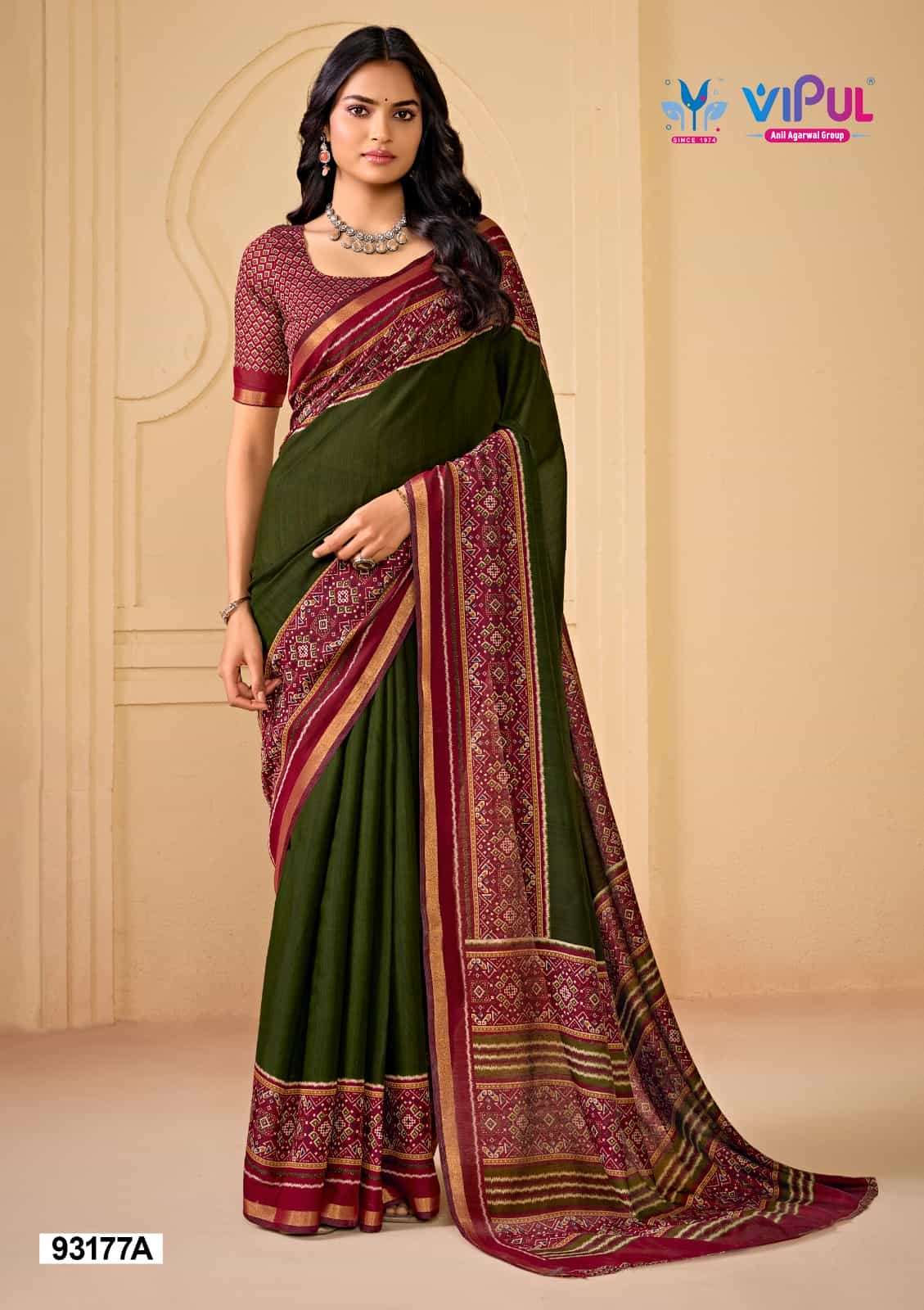 Vipul Fashion Monalisa 93177 Colors Pure Chanderi Saree