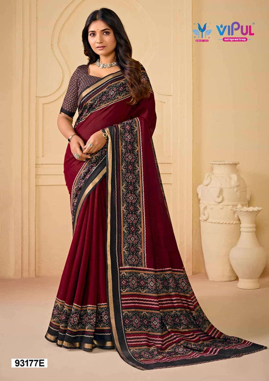 Vipul Fashion Monalisa 93177 Colors Pure Chanderi Saree