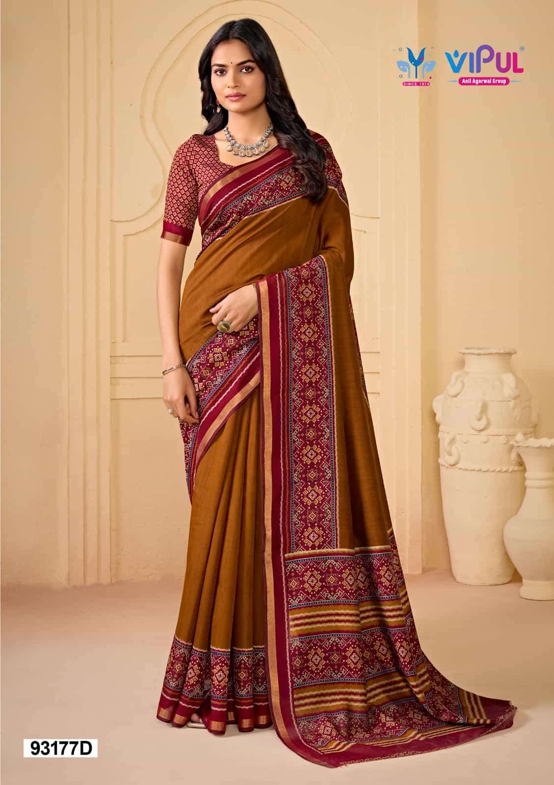 Vipul Fashion Monalisa 93177 Colors Pure Chanderi Saree