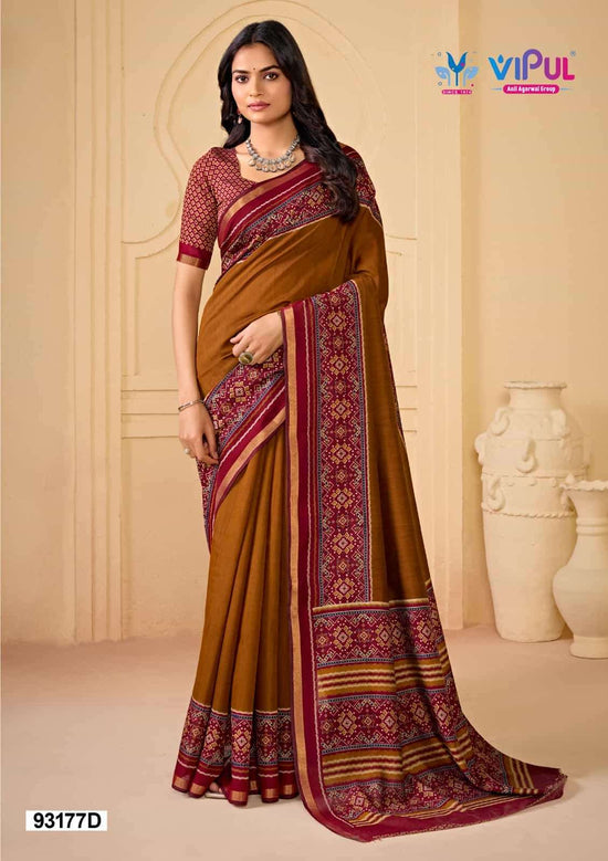 Vipul Fashion Monalisa 93177 Colors Pure Chanderi Saree