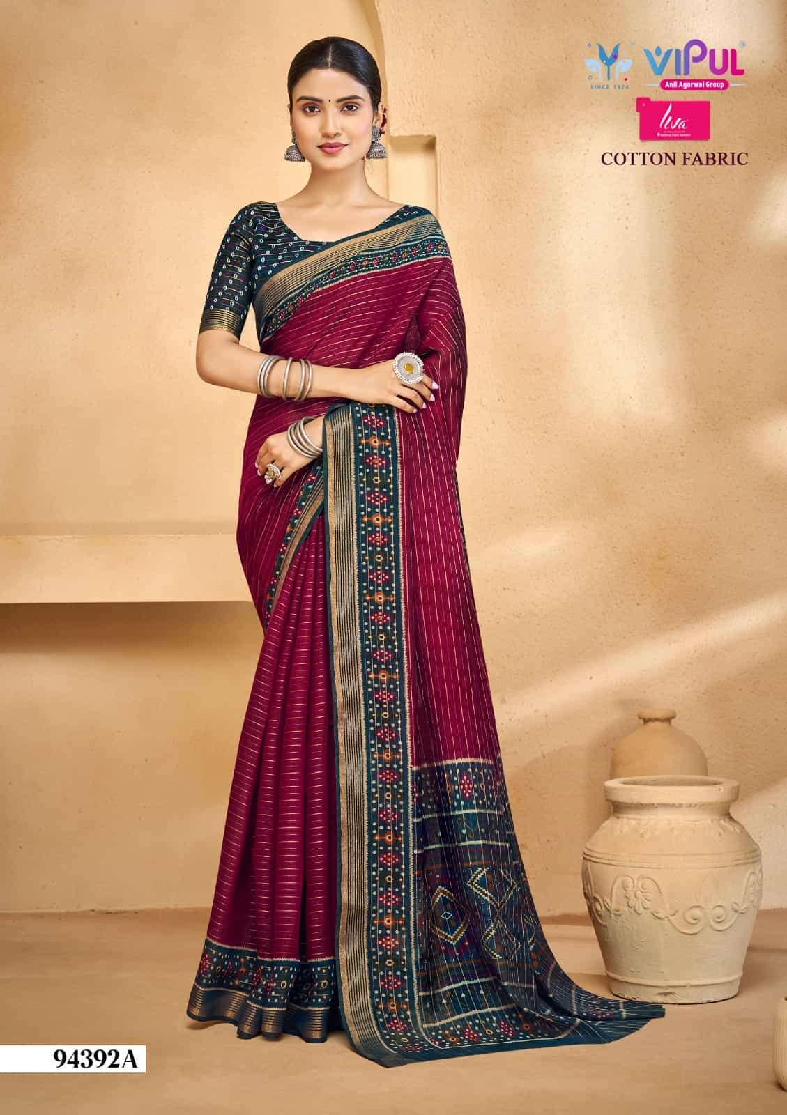 Vipul Fashion Monalisa 94392 Colors Pure Chanderi Saree