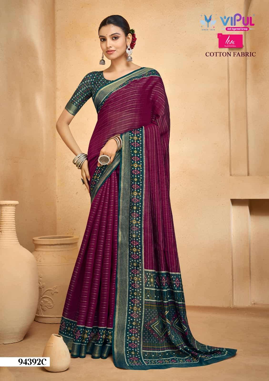 Vipul Fashion Monalisa 94392 Colors Pure Chanderi Saree
