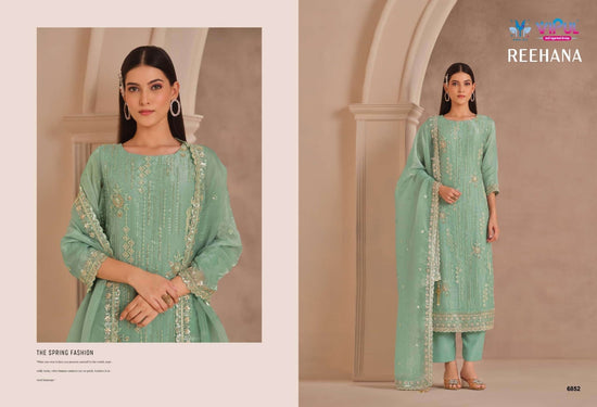 Vipul Fashion Reehana Dolomite Organza Designer Dress Material - Amrah Wholesale