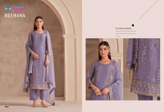 Vipul Fashion Reehana Dolomite Organza Designer Dress Material