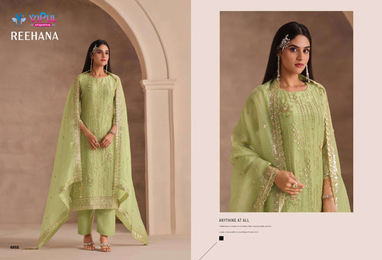 Vipul Fashion Reehana Dolomite Organza Designer Dress Material