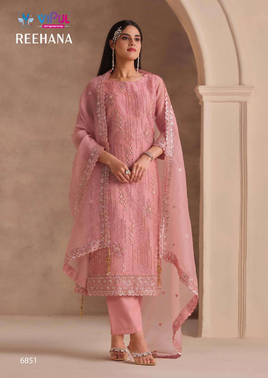 Vipul Fashion Reehana Dolomite Organza Designer Dress Material