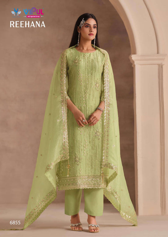 Vipul Fashion Reehana Dolomite Organza Designer Dress Material