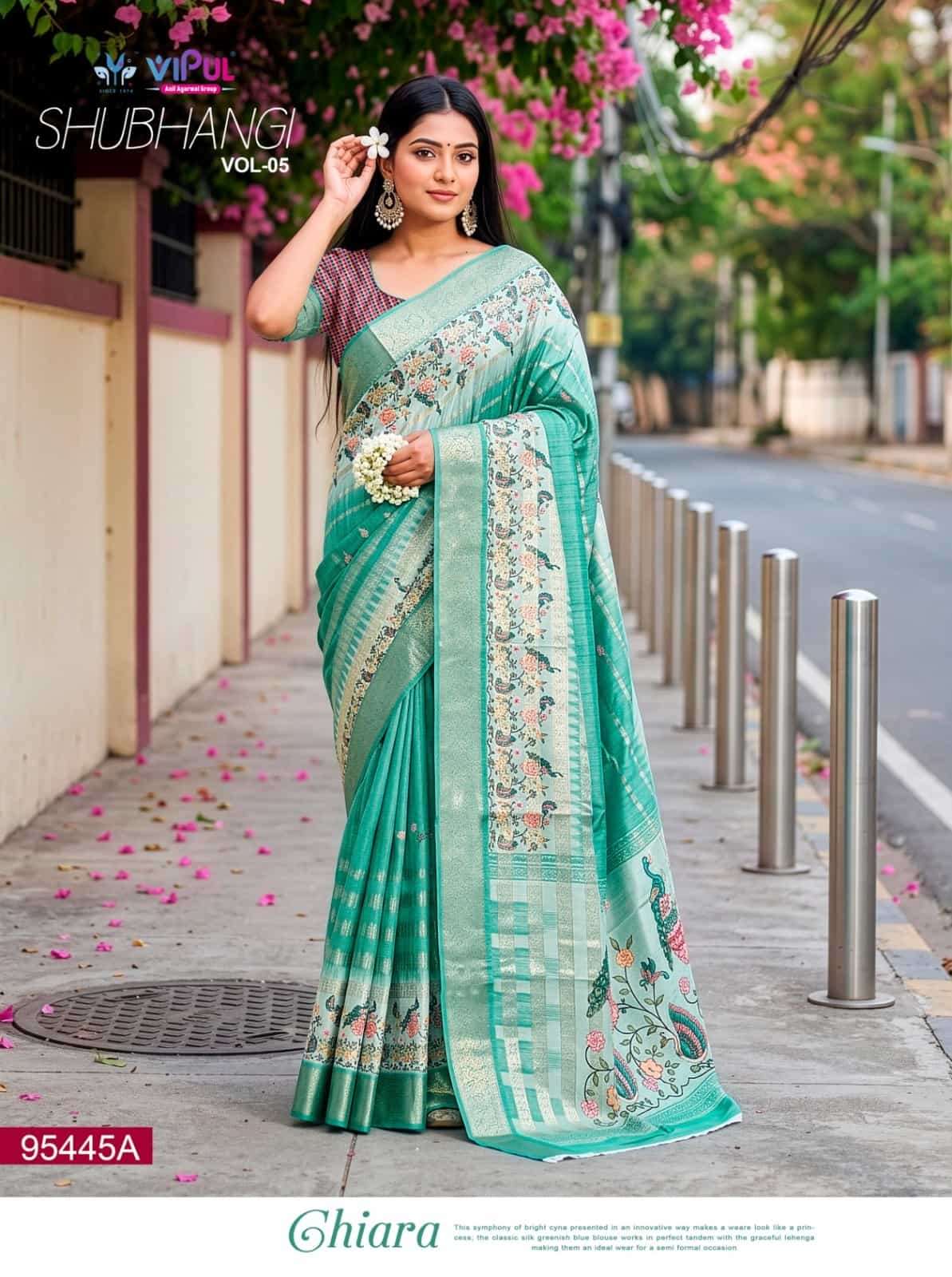 Vipul Fashion Shubhangi Vol 4 95445 Colors Soft Silk Saree