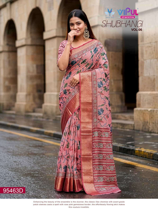 Vipul Fashion Shubhangi Vol 6 95463 Colors Soft Silk Saree
