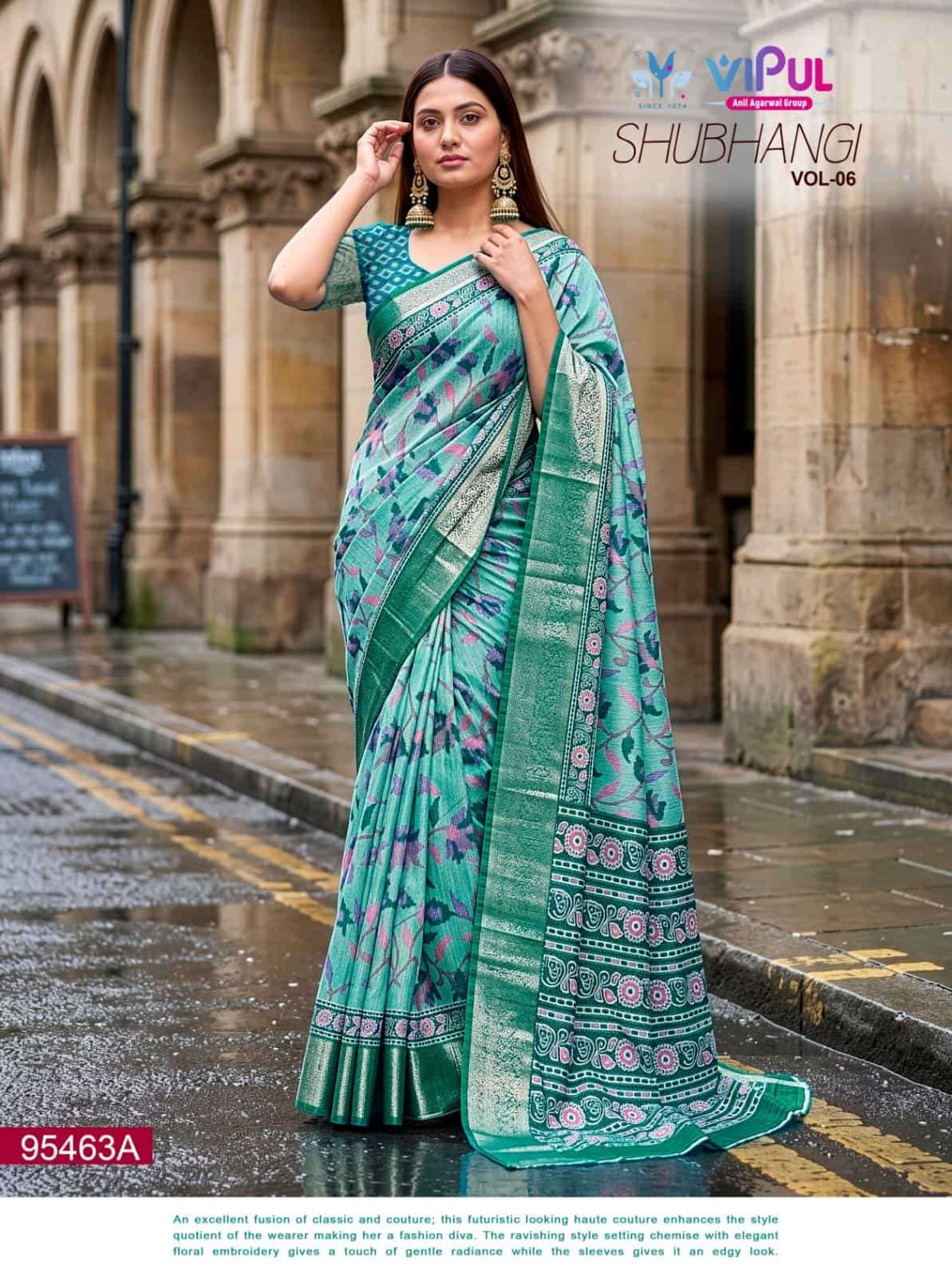 Vipul Fashion Shubhangi Vol 6 95463 Colors Soft Silk Saree