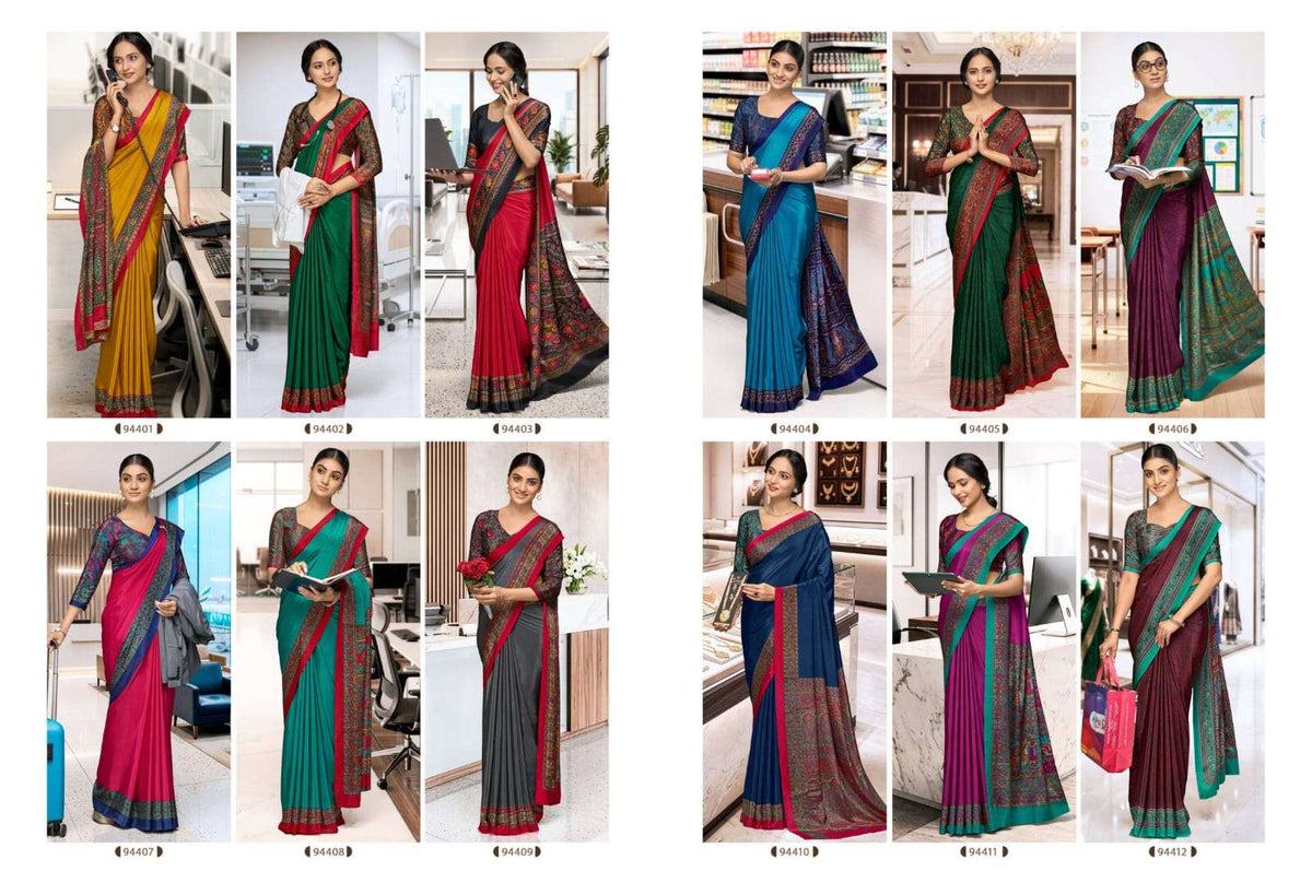 Vipul Fashion Smart Silk Vol 7 Crepe Saree Catalogue Wholesale - Amrah Wholesale
