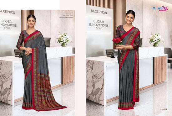 Vipul Fashion Smart Silk Vol 7 Crepe Saree Catalogue Wholesale - Amrah Wholesale