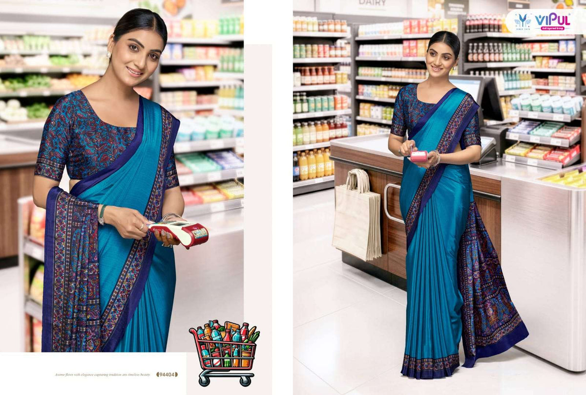 Vipul Fashion Smart Silk Vol 7 Crepe Saree Catalogue Wholesale - Amrah Wholesale