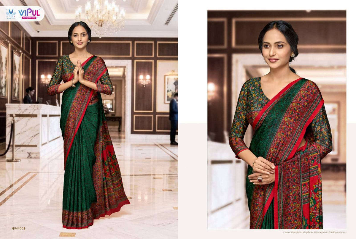 Vipul Fashion Smart Silk Vol 7 Crepe Saree Catalogue Wholesale - Amrah Wholesale