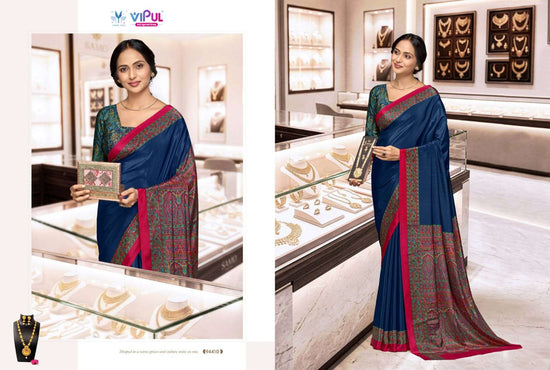 Vipul Fashion Smart Silk Vol 7 Crepe Saree Catalogue Wholesale - Amrah Wholesale