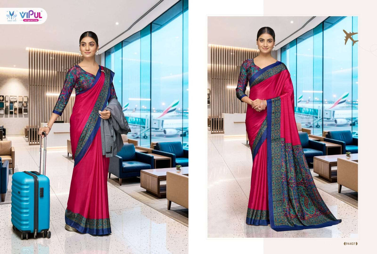 Vipul Fashion Smart Silk Vol 7 Crepe Saree Catalogue Wholesale - Amrah Wholesale