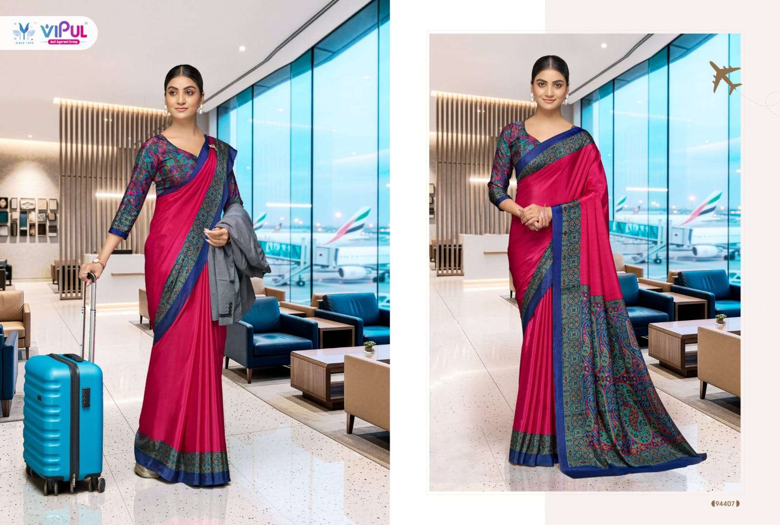 Vipul Fashion Smart Silk Vol 7 Crepe Saree Catalogue Wholesale