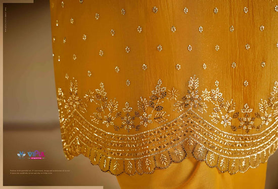 Vipul Fashion Solitaire Vol 3 Gold Windy Designer Dress Material
