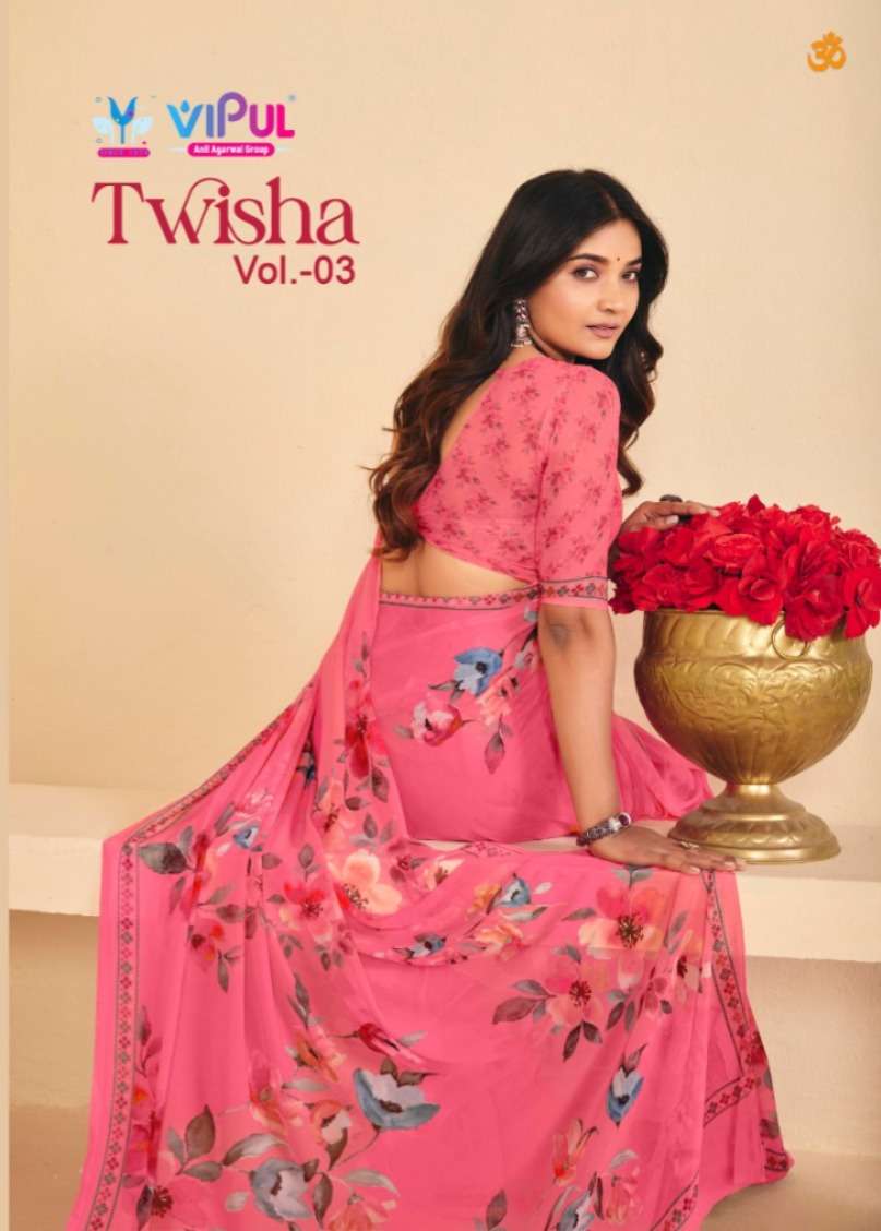 Vipul Fashion Twisha Vol 3 Premium Weightless Saree Collection