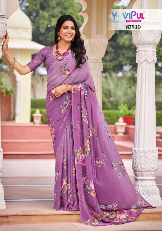 Vipul Fashion Twisha Weightless Saree Wholesale Collection
