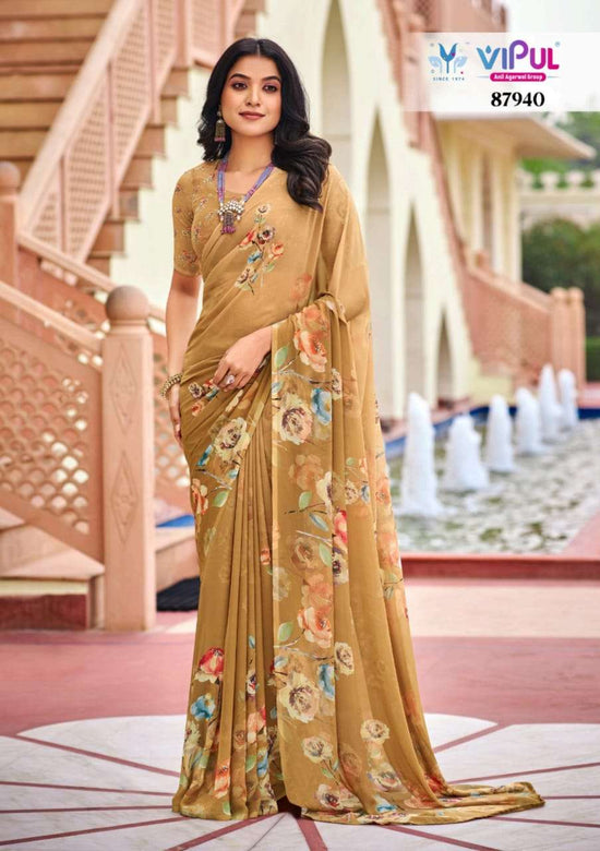 Vipul Fashion Twisha Weightless Saree Wholesale Collection