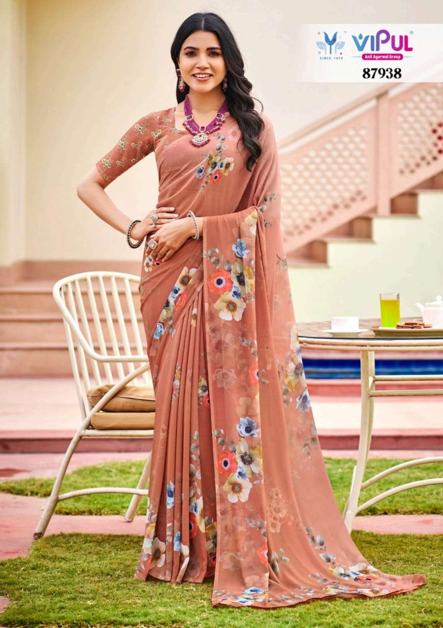 Vipul Fashion Twisha Weightless Saree Wholesale Collection