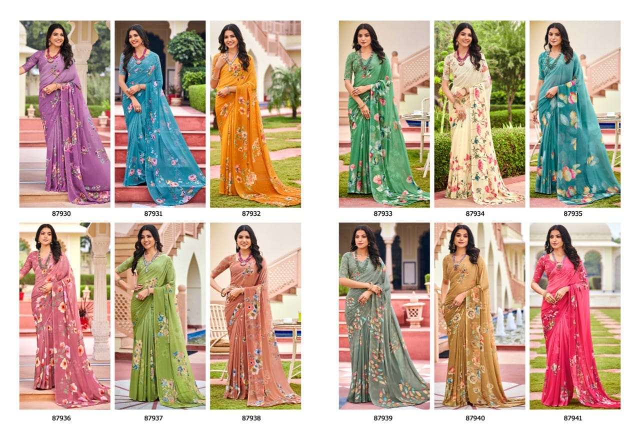 Vipul Fashion Twisha Weightless Saree Wholesale Collection