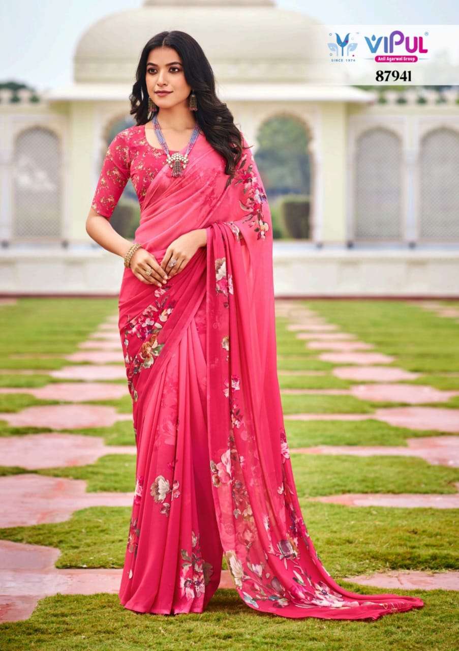 Vipul Fashion Twisha Weightless Saree Wholesale Collection