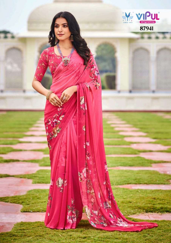 Vipul Fashion Twisha Weightless Saree Wholesale Collection