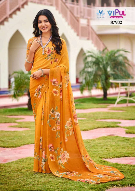 Vipul Fashion Twisha Weightless Saree Wholesale Collection