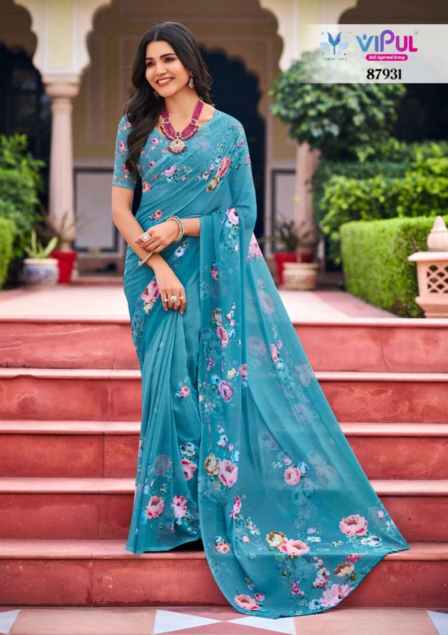 Vipul Fashion Twisha Weightless Saree Wholesale Collection