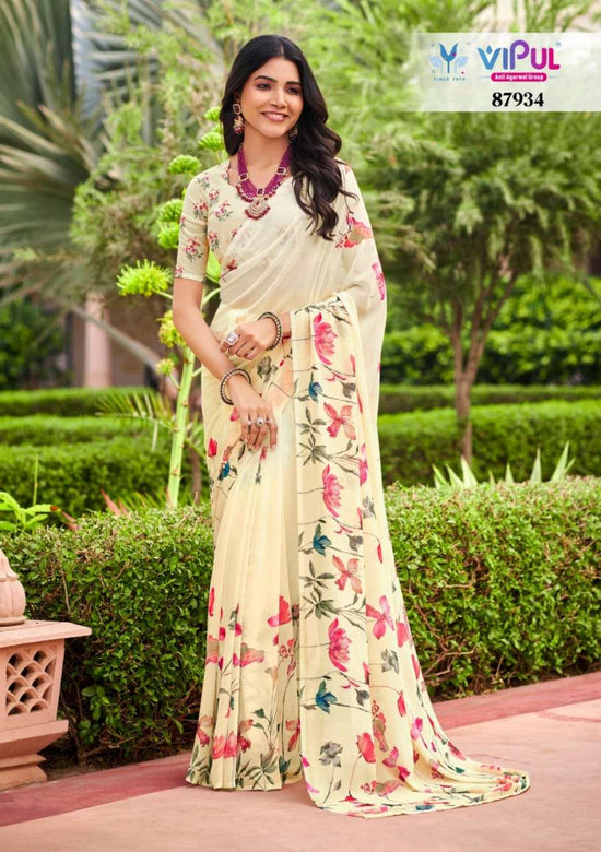 Vipul Fashion Twisha Weightless Saree Wholesale Collection