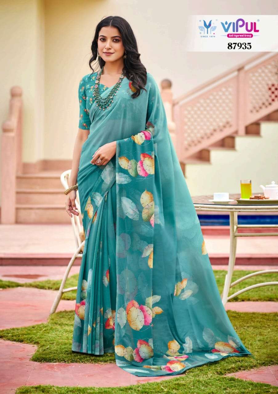 Vipul Fashion Twisha Weightless Saree Wholesale Collection