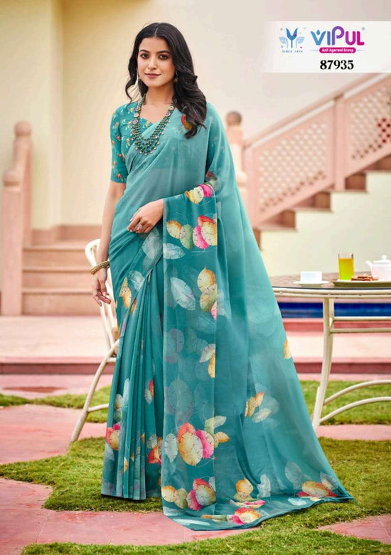 Vipul Fashion Twisha Weightless Saree Wholesale Collection