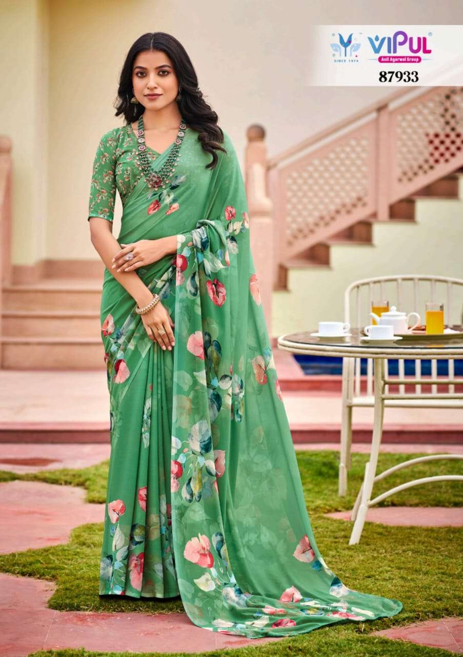 Vipul Fashion Twisha Weightless Saree Wholesale Collection