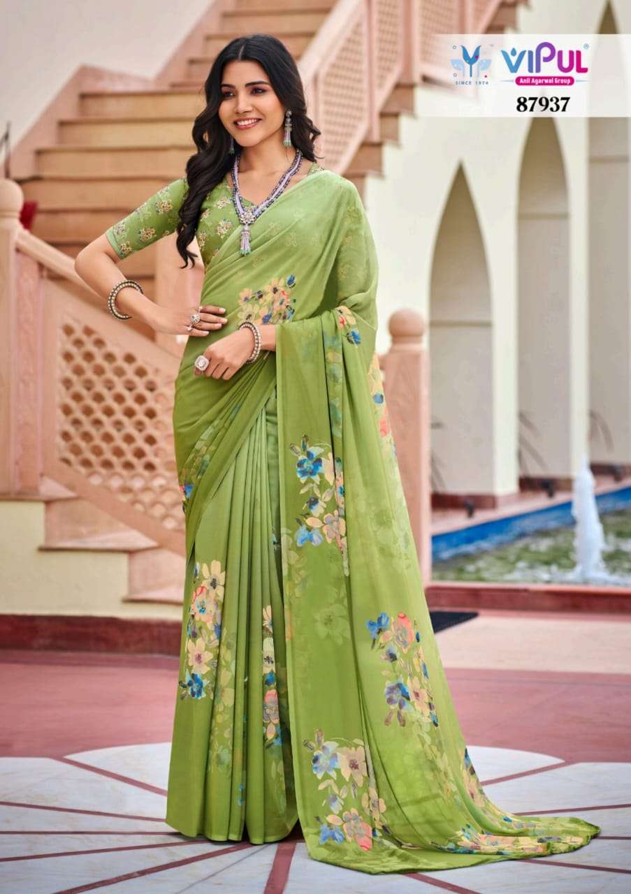Vipul Fashion Twisha Weightless Saree Wholesale Collection