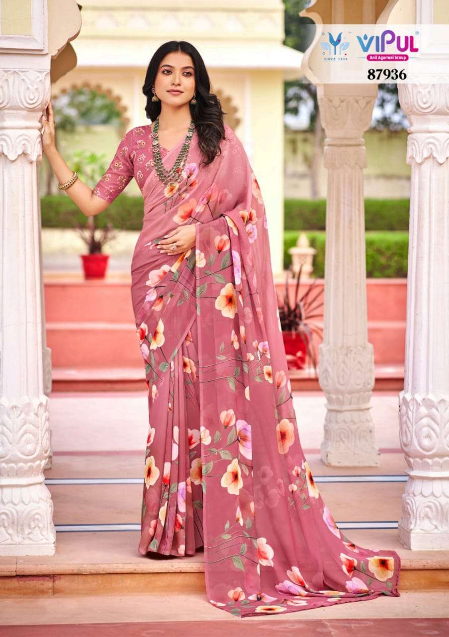 Vipul Fashion Twisha Weightless Saree Wholesale Collection