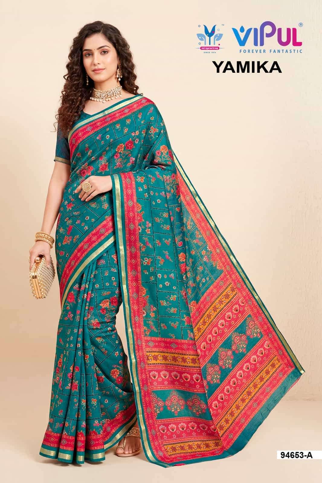 Vipul Fashion Yamika Pure Mal Cotton Saree - Amrah Wholesale